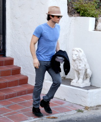 Ian Somerhalder - Leaving Nikki Reed's house in Los Angeles (July 25, 2014) - 25xHQ AWJRHVGK