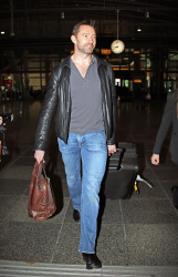Hugh Jackman - Arriving at Heathrow airport in London - April 6, 2015 - 10xHQ BM8xkwZQ