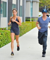 Ian Somerhalder & Nikki Reed - out for an early morning jog in Los Angeles (July 19, 2014) - 27xHQ D9RVnA7x