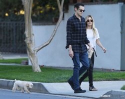 Ashley Tisdale - Out for a stroll with Chris and Maui in Toluca Lake - February 8, 2015 (17xHQ) JVK0i0EN