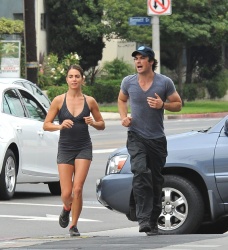 Ian Somerhalder & Nikki Reed - out for an early morning jog in Los Angeles (July 19, 2014) - 27xHQ OzNU03G5