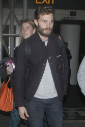 Jamie Dornan - Spotted at at LAX Airport with his wife, Amelia Warner - January 13, 2015 - 69xHQ YGTRrfv1